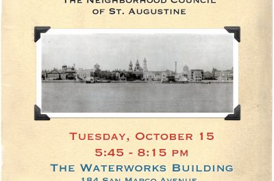 SAVE THE DATE: 2024 City Commission Candidate Forum sponsored by the Neighborhood Council of St. Augustine Featured Image